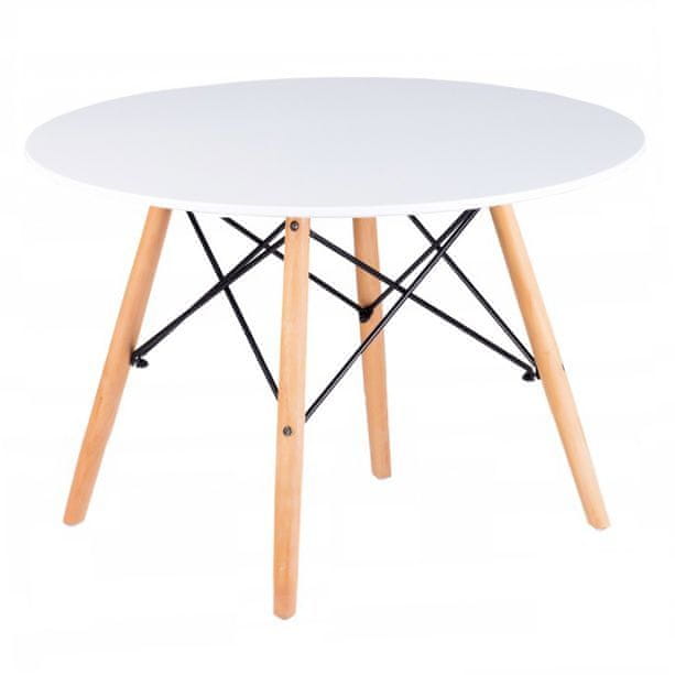 Iso Trade Moderný škandinávsky stôl - biely | 60 cm